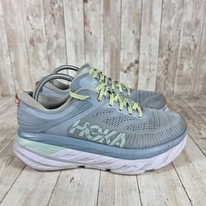 Hoka Bondi 7 Running Shoes Cushioned Comfort Walking Athletic Gray Women's‎ 9